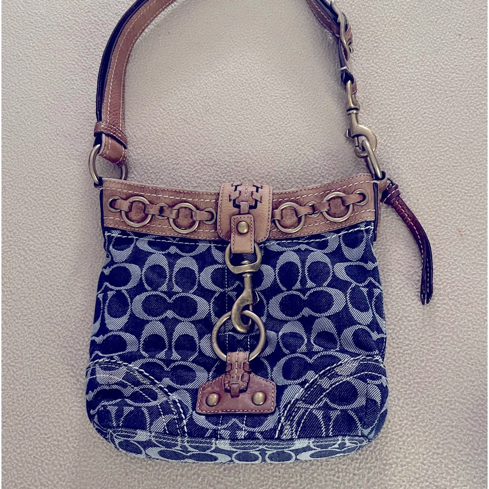 Vintage Blue denim C Coach Purse